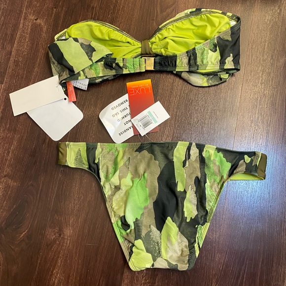 🏖 Designer Camo Bandeau Bikini Luxe by Lisa … - Picture 3 of 16